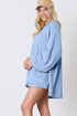Corded Lantern Sleeve Top Ruffled Mini Skirt Two Piece Dress